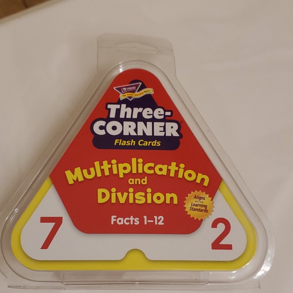 Three Corner Flash Cards Multiplication & Division